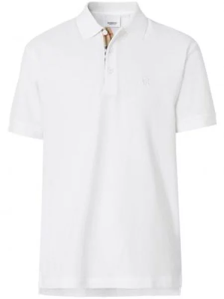 Tricou polo Burberry alb