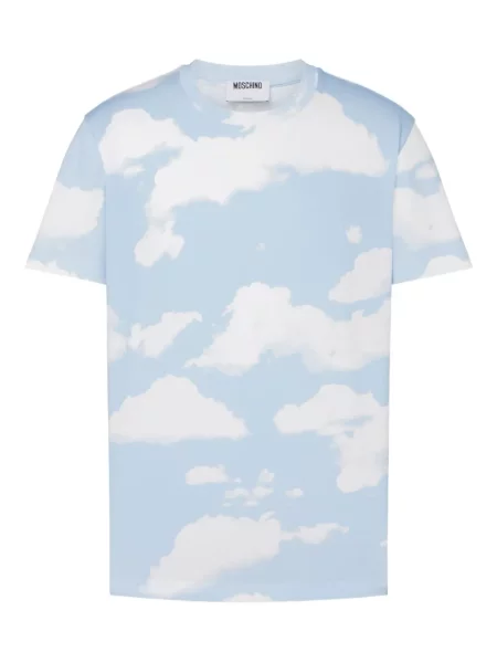 Tricou Moschino cu imagine albastru