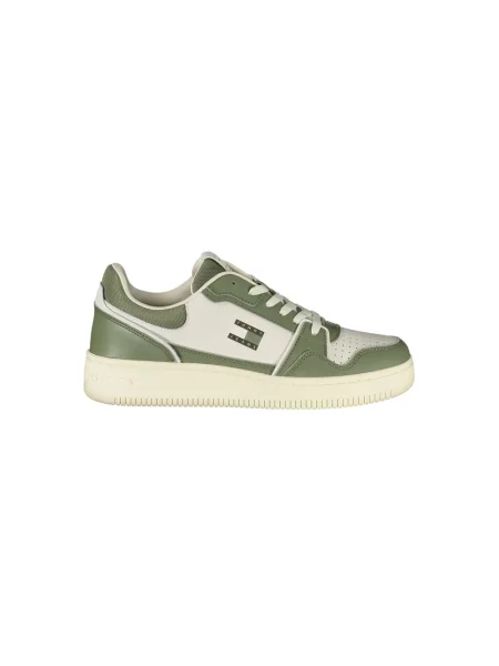 Sneakersy Tommy Hilfiger skórzane zielone
