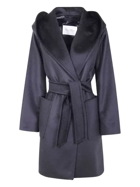 Παλτό Max Mara με κουκούλα μαύρο