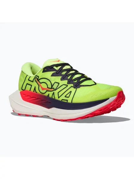 Дамски обувки за бягане HOKA Rocket X Trail neon yuzu/neon flame жълто