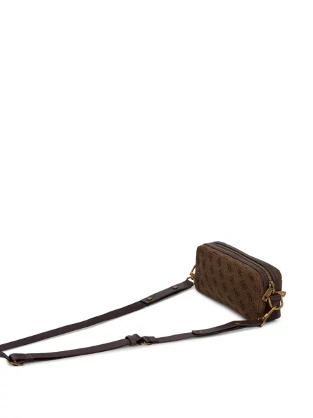 Crossbody táska Guess nyomtatás barna
