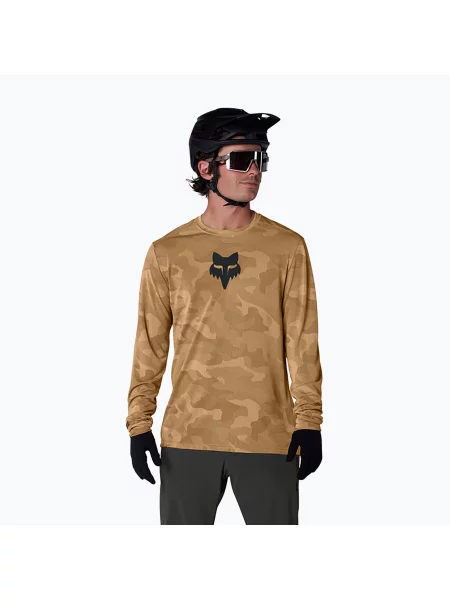 Cyklistické tričko Longsleeve Fox Racing Ranger Tru Dri nut hnědé