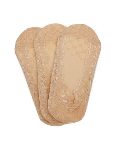 Nine West Set de 3 perechi de șosete scurte de damă bej
