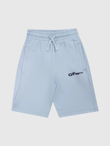 Дитячі шорти з принтом логотипа Off Off-white блакитні