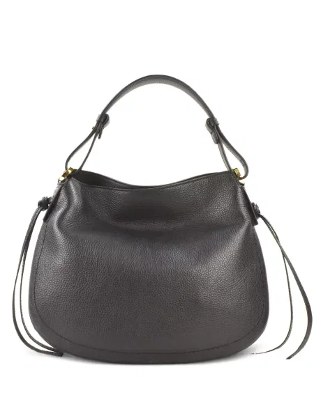 Top Loristella din piele negru