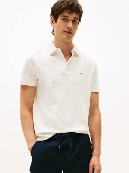 TOMMY HILFIGER Tricou crem / roșu alb
