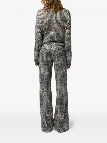 Flitteres kötött nadrág Missoni zöld