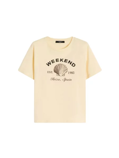 Weekend Max Mara Koszulki Kobieta XS Wkdbora T-shirt żółty