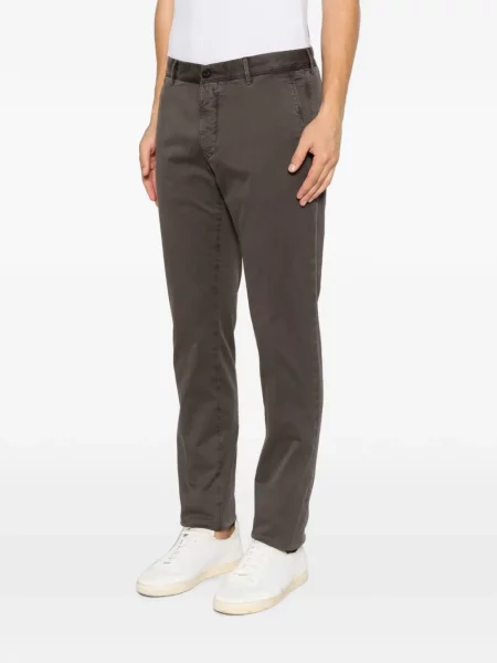 Cu centură pantaloni Incotex conici maro