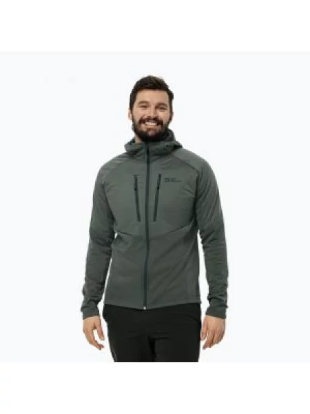 Kurtka ocieplana Jack Wolfskin Alpgrat Pro Ins Fz hedge green zielona