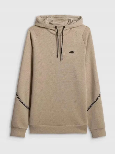 BLUZA 4F DRESOWA NIEROZPINANA Z KAPTUREM XL beżowy