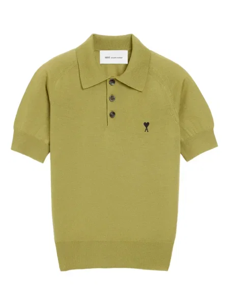 Polo Ami Paris cu broderie verde