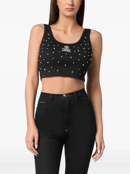 Stras top Philipp Plein negru