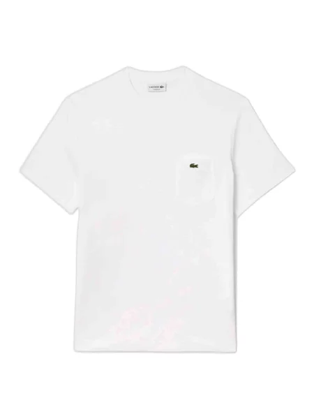 T-shirt o kroju regular fit z czystej bawełny Lacoste biała
