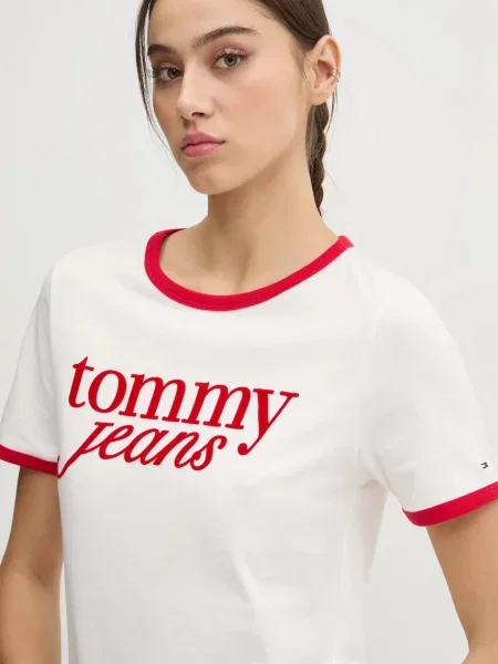 Tommy Jeans Póló Relaxed Fit fehér