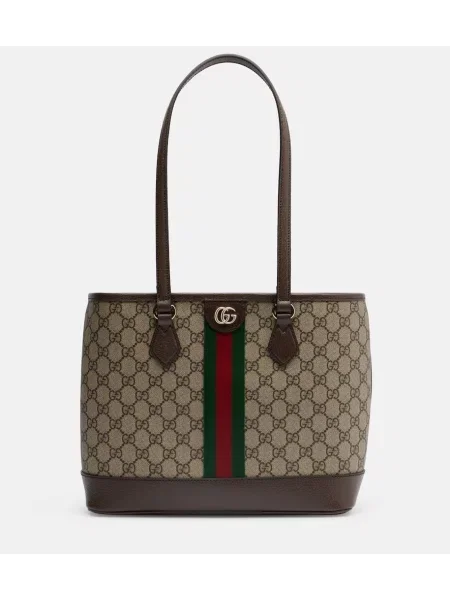 Geantă Gucci Ophidia din canvas bej
