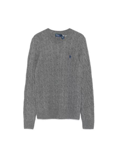 Sweter w kroju regular fit z mieszanki wełny i kaszmiru JULIANNA' Polo Ralph Lauren szary