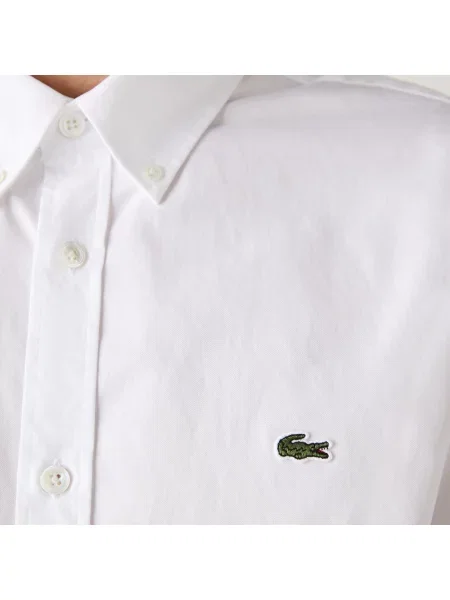 Lacoste Koszula O Regularnym Kroju Z Bawełny Premium biała