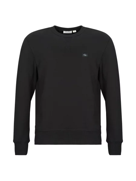 Pulover Calvin Klein Jeans zajemalni vrat črna