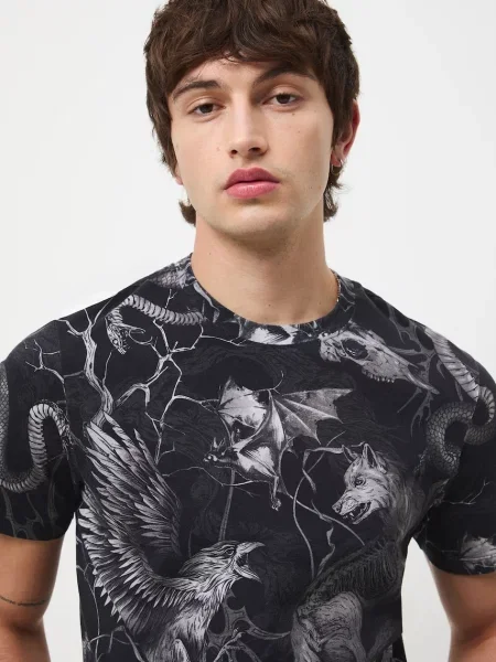 Тениска Medicine с десен черно