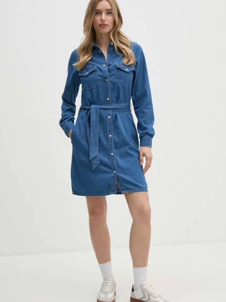 Костюмное мини джинсовое платье Pepe Jeans