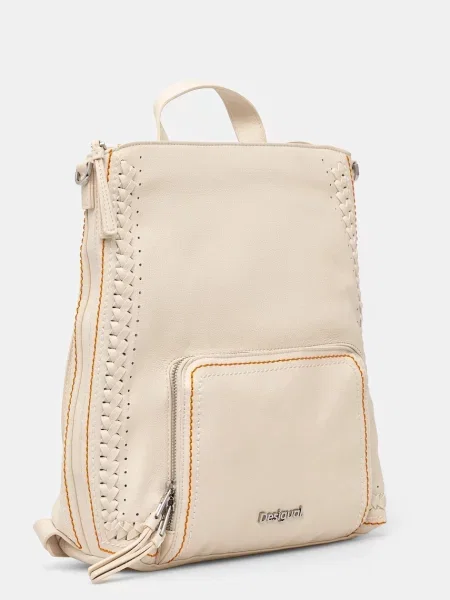 Рюкзак Desigual TRAMA PRETORIA малий однотонний бежевий