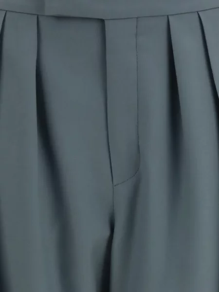 Pantaloni Chloé de lână albastru