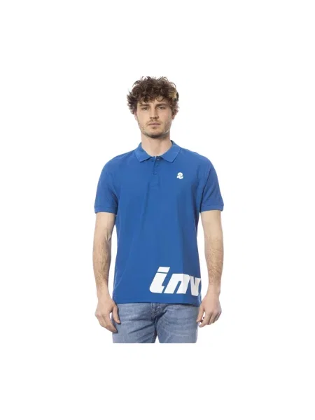 Koszulka polo Invicta z logo z krótkim rękawem niebieska