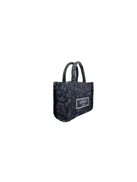 Shopperka Versace żakardowa czarna