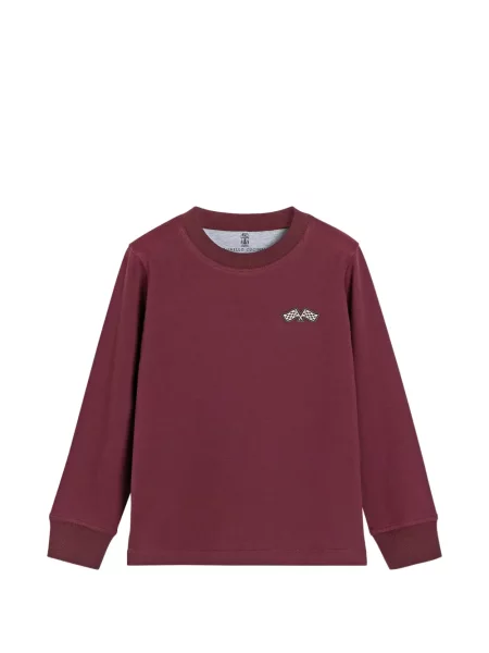 Bluza dziecięca Brunello Cucinelli czerwona