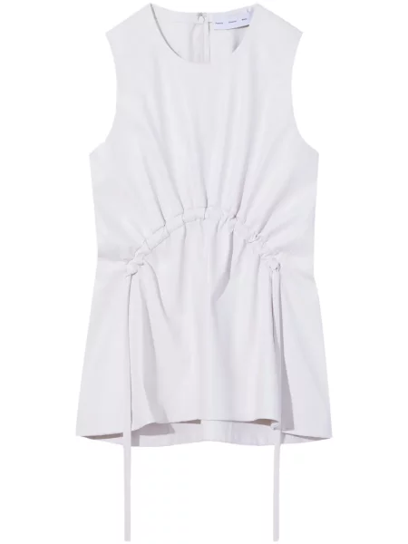 Top Proenza Schouler White Label din piele alb