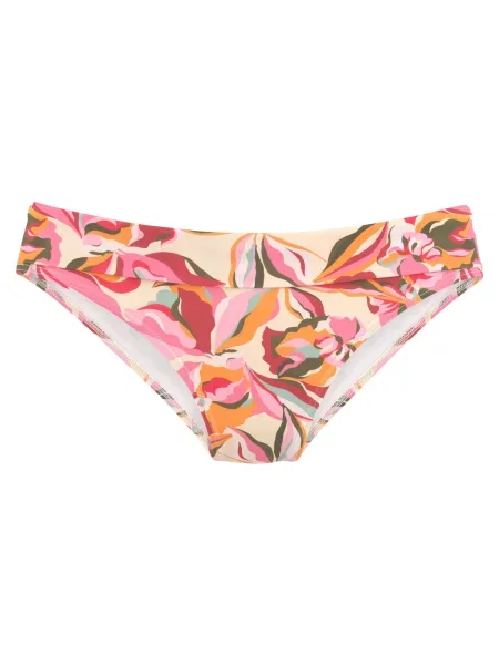 S.Oliver Bikini hlačke kremna / temno / pitaja / magenta zelena