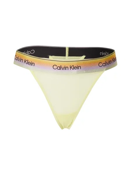 Calvin Klein Underwear Tanga verde pastel / mov liliachiu / portocaliu negru