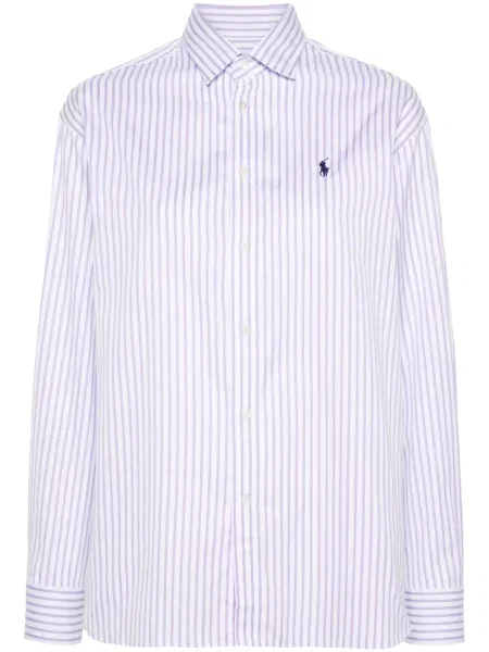 Koszulka Polo Ralph Lauren z dżerseju fioletowa