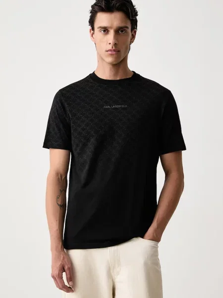 Karl Lagerfeld tricou pentru bărbați din negru