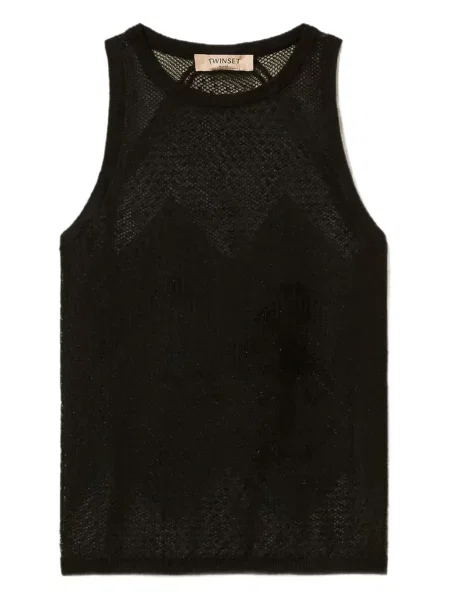 Podkoszulka Twinset z siateczką czarna