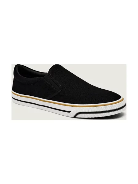 Dolce & Gabbana Slip on cu adaos de piele negru