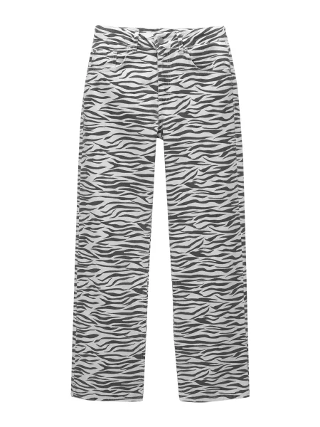 Pull&Bear Kavbojke črn denim / denim bel