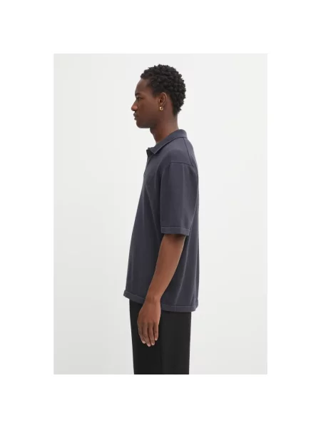 Maison Kitsuné polo Bold Fox Head Embroidered gładki szary