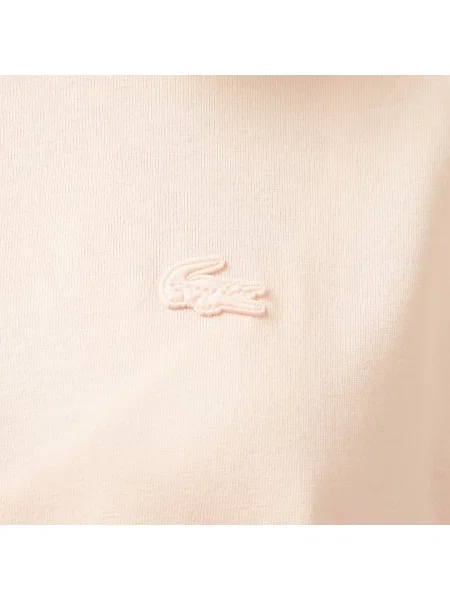 Lacoste T-Shirt Z Okrągłym Dekoltem Loose Fit jasnoróżowy