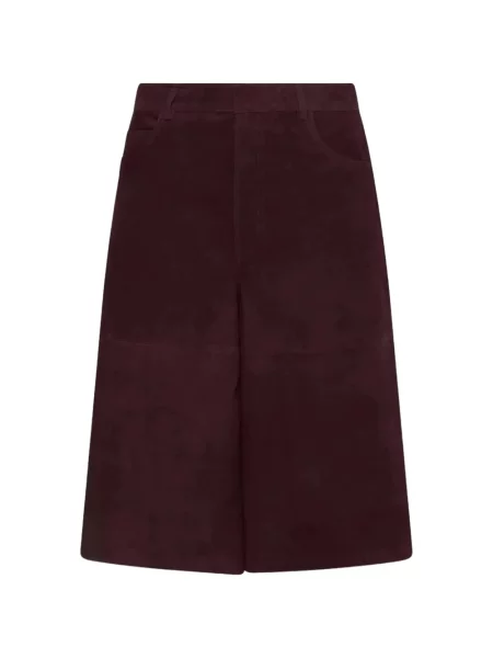 Pantaloni scurți Marella din piele roșu