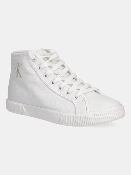 Tenisky Calvin Klein Jeans ESS VULC MID CV MG WN biela