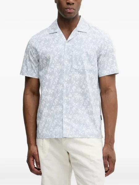 Cămașă Michael Kors cu model floral cu imagine stretch albastru