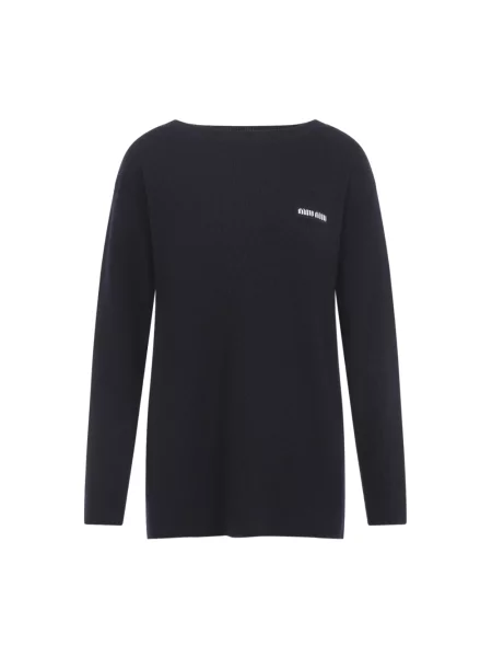 Sweter Miu Miu wełniany niebieski