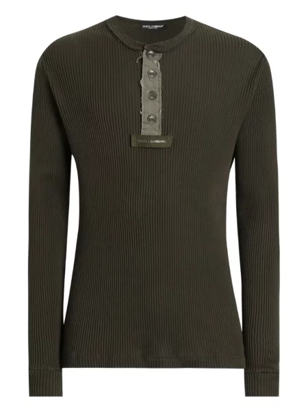 Tricou Dolce & Gabbana cu nervuri verde