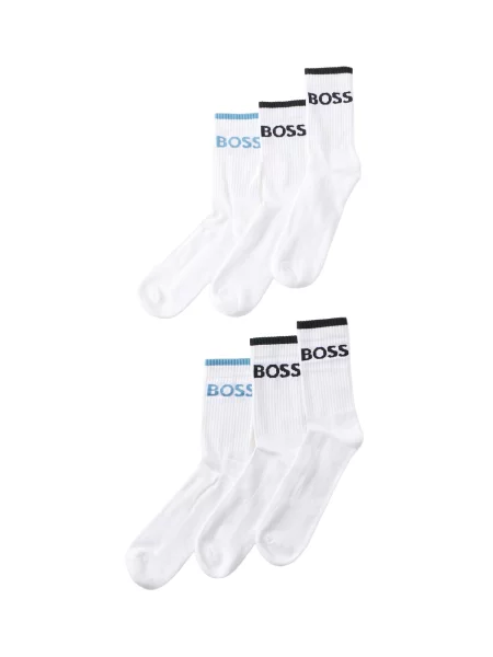 BOSS Nogavice modra / črna bela