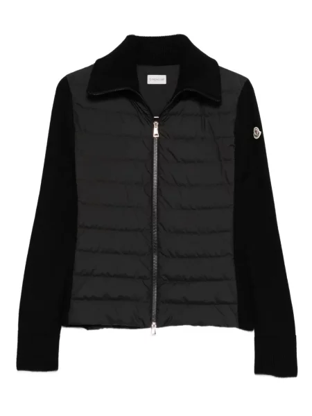 Pikowana kurtka puchowa Moncler czarna