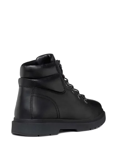 Botine Geox cu șireturi din piele negru