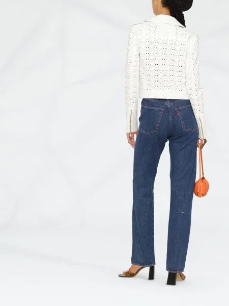 Kurtka skórzana Philipp Plein biker biała